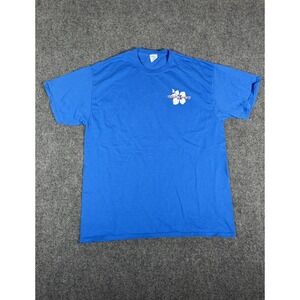 Trader Joe's Shirt Mens Medium Teal Short Sleeve Cotton Crew Member Tee